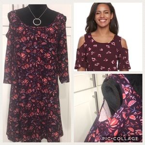 Cold shoulder swing dress